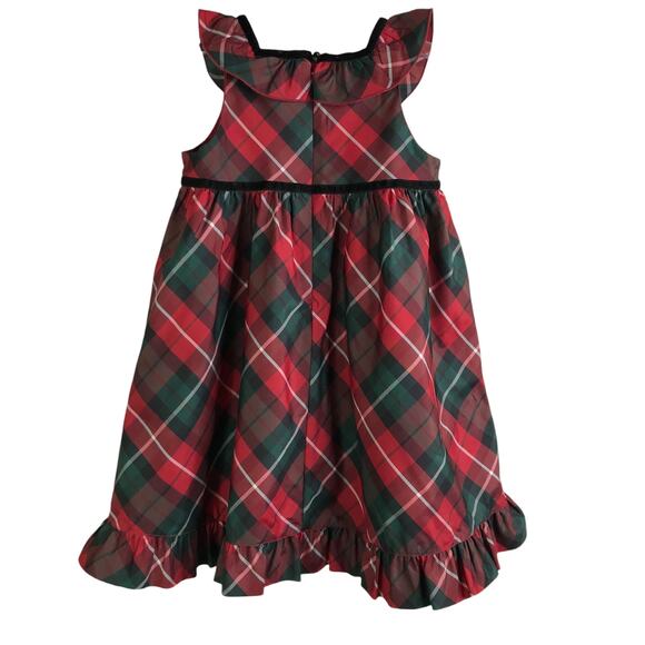 Baby Gap Dress Girls Toddler Sz 4+ Red Tartan Plaid Christmas Holiday Sleeveless - Picture 3 of 9